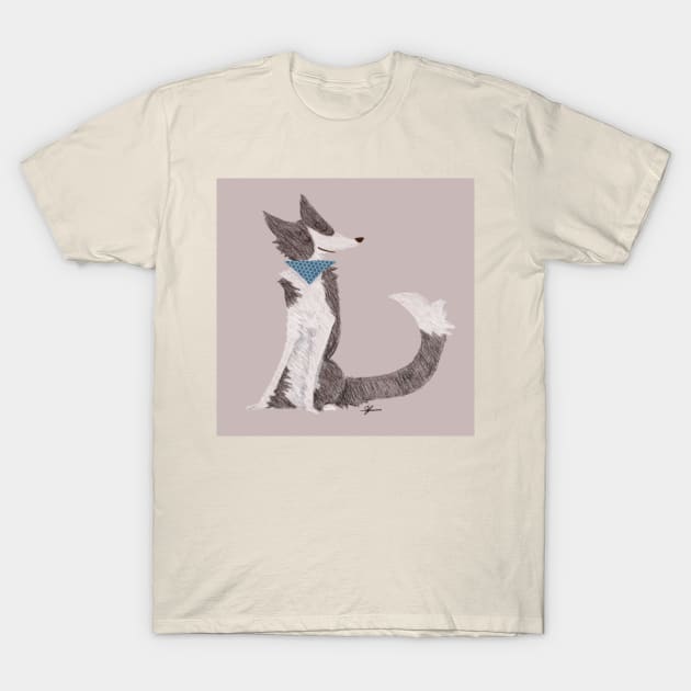 colour pencil collie T-Shirt by bitingnclawing